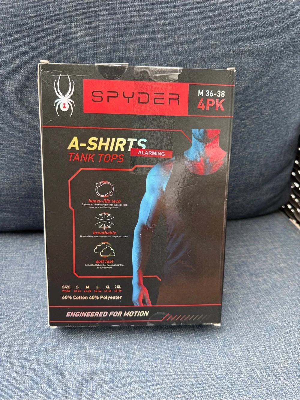 Spyder White A-Shirts Tank Tops 4-Pack - Men's Undershirts